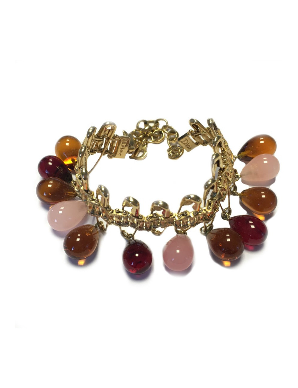 Bracelet DIOR breloques en pâte de verre