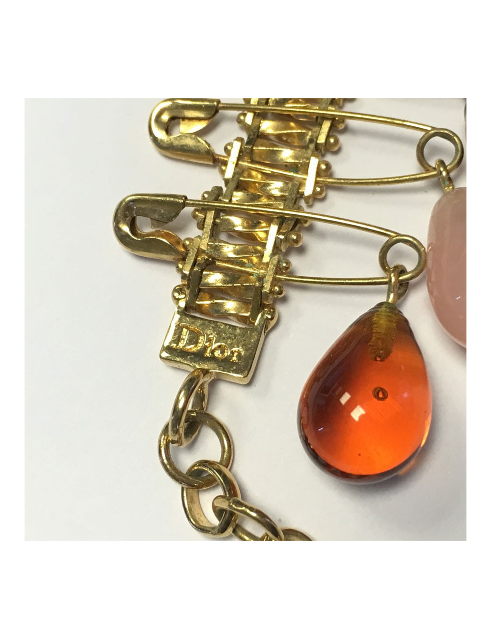 Bracelet DIOR breloques en pâte de verre