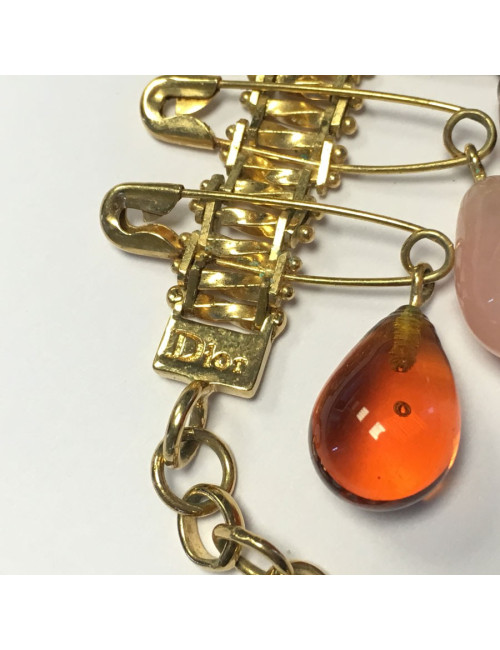 Bracelet DIOR breloques en pâte de verre