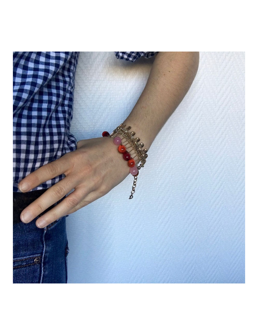 Bracelet DIOR breloques en pâte de verre