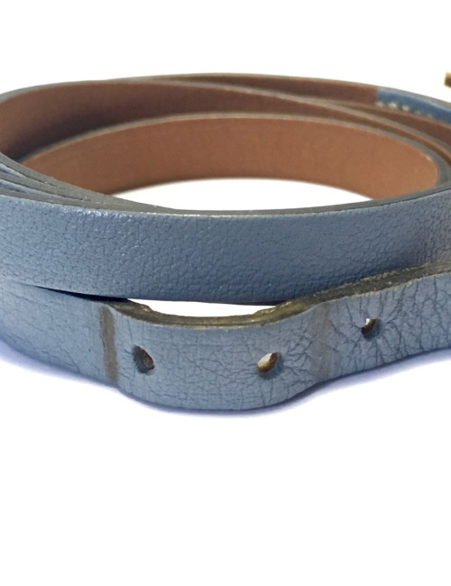 Bracelet HERMES en cuir bleu