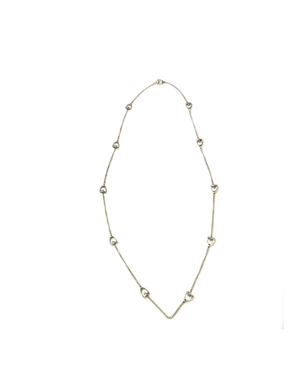 Sautoir "Etriers"HERMES Vintage en argent massif