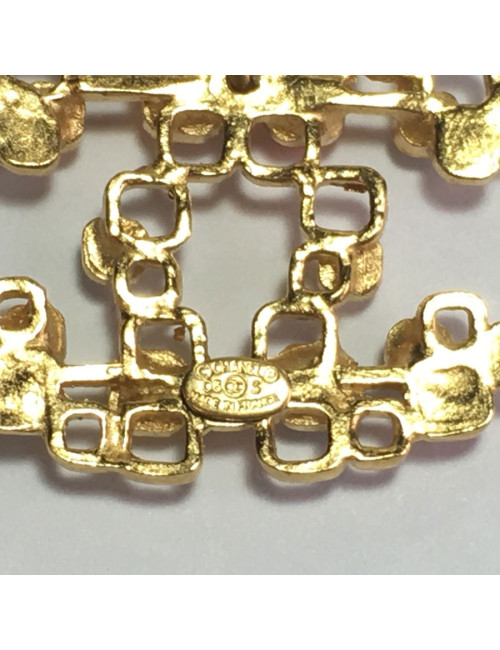 CC CHANEL Golden nails and multicolored glass earrings