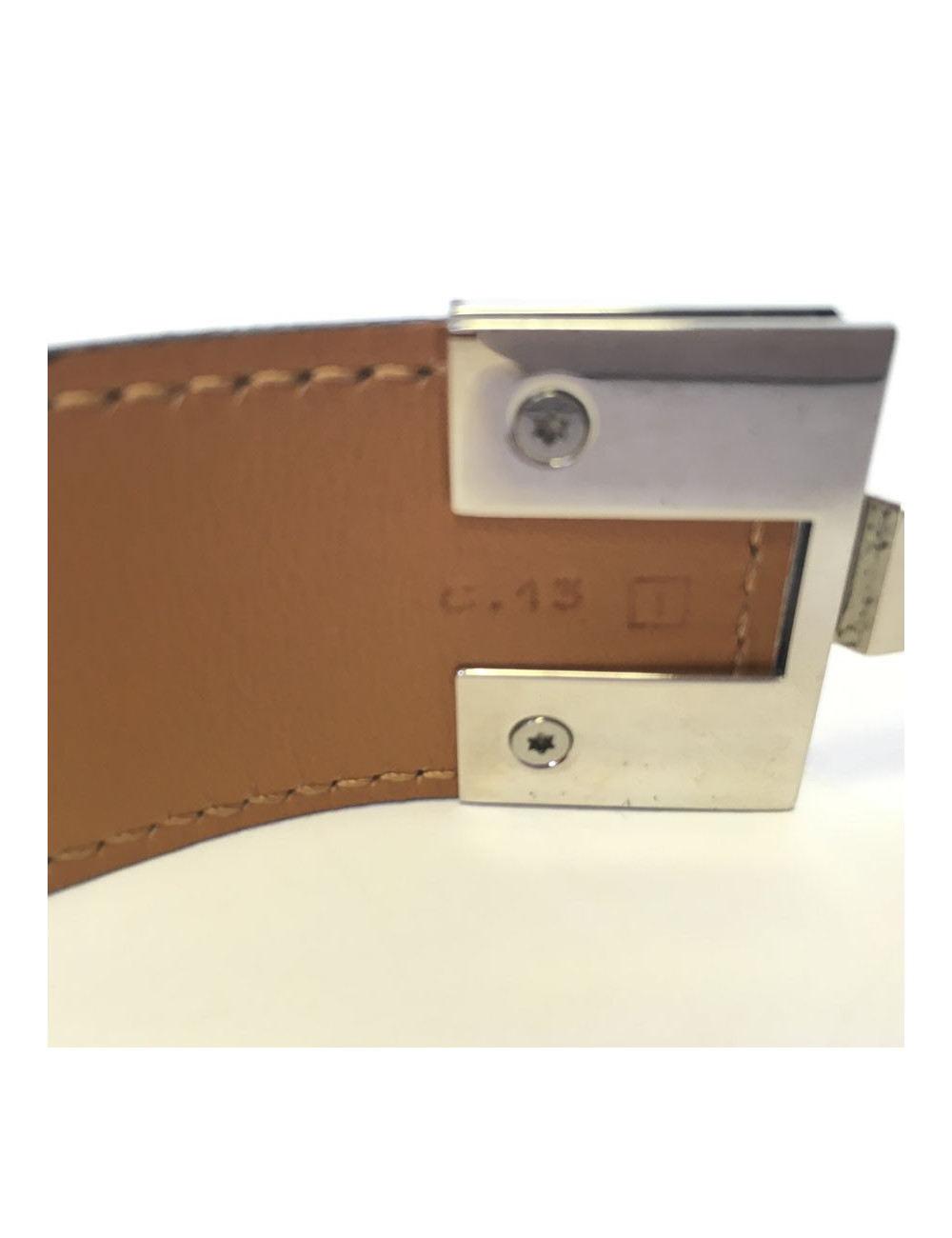 Ceinture HERMES en cuir marron T36