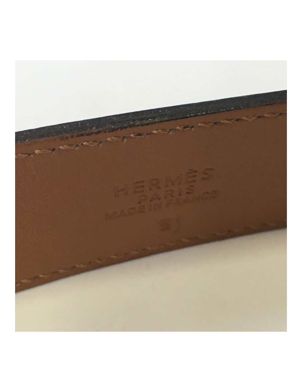 Ceinture HERMES en cuir marron T36