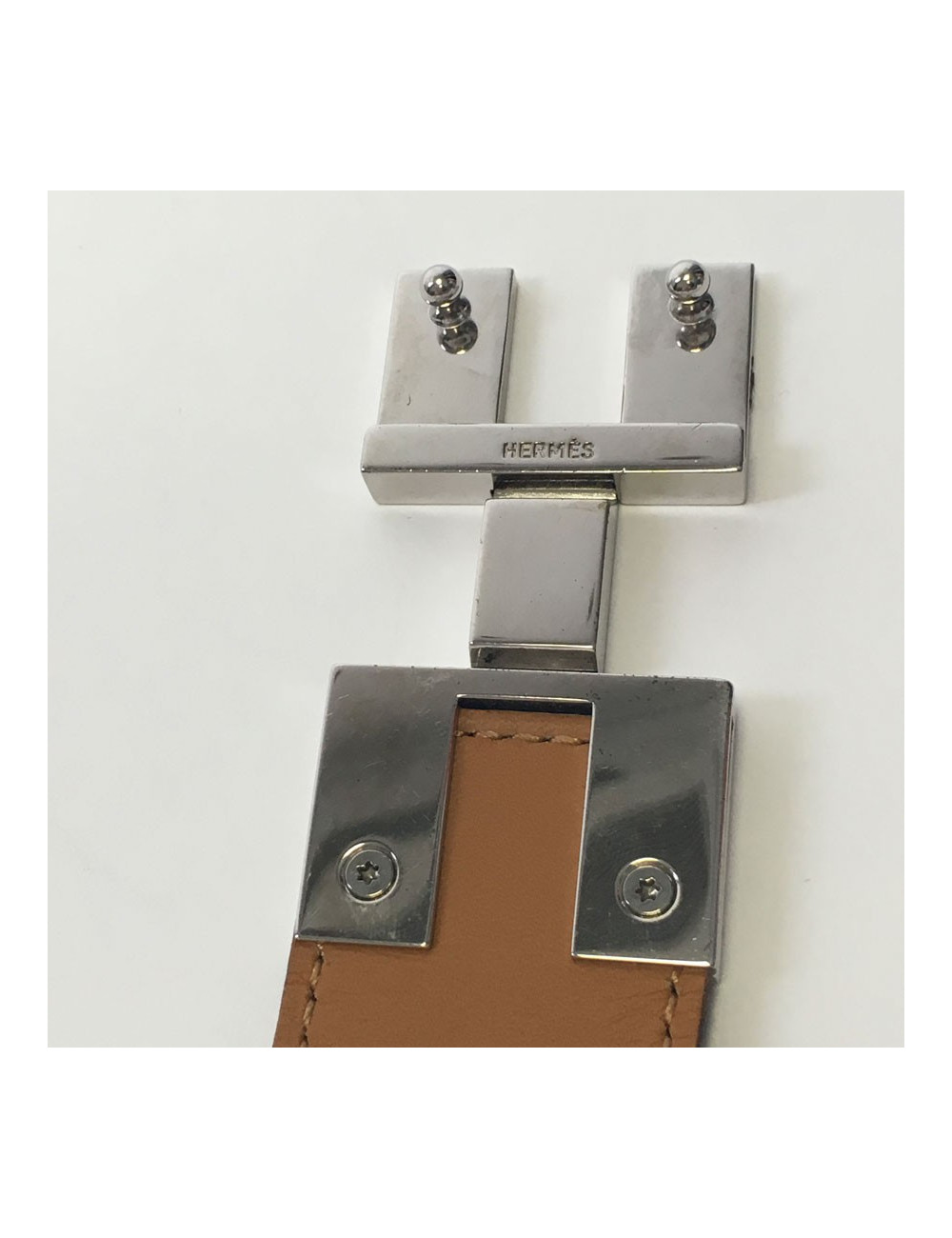 Ceinture HERMES en cuir marron T36