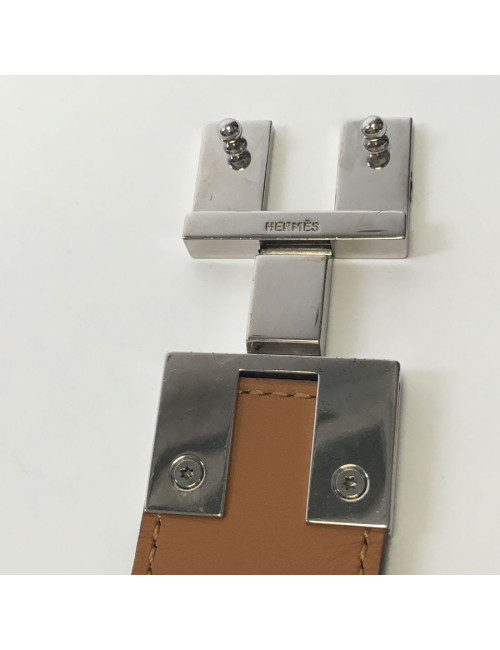 Ceinture HERMES en cuir marron T36