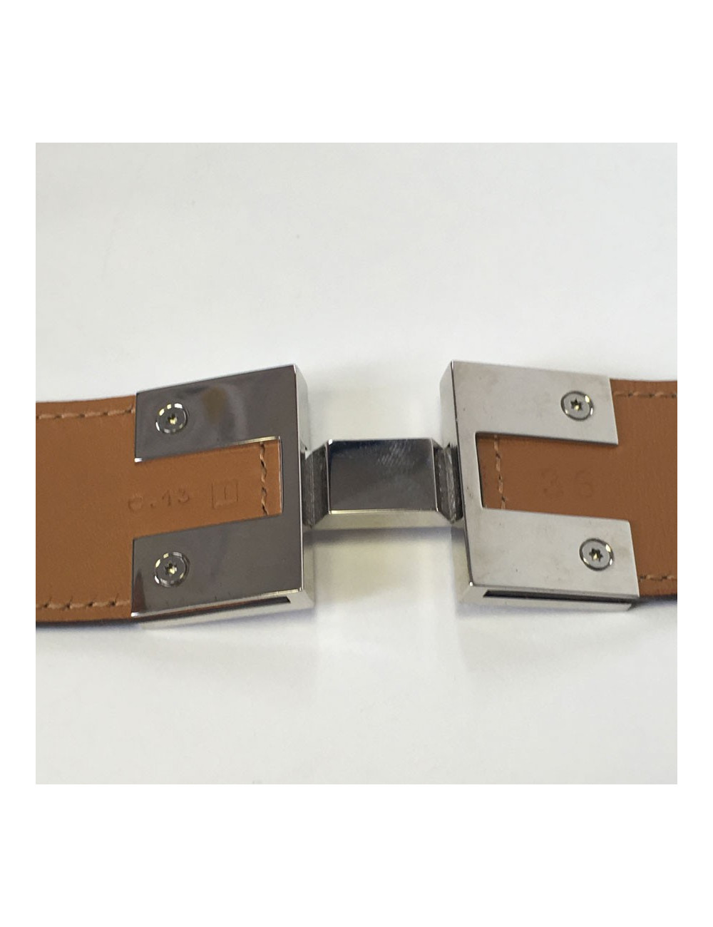 Ceinture HERMES en cuir marron T36