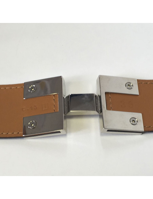 Ceinture HERMES en cuir marron T36
