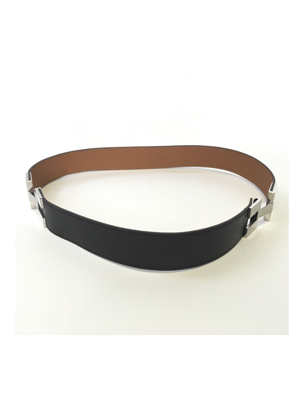Ceinture HERMES en cuir marron T36