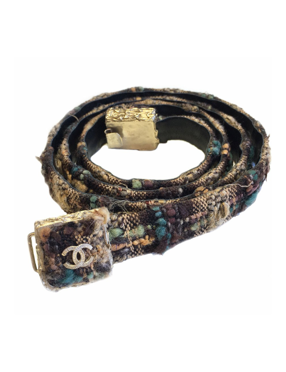 Belt "Paris-Edinburgh" CHANEL Brown Plaid