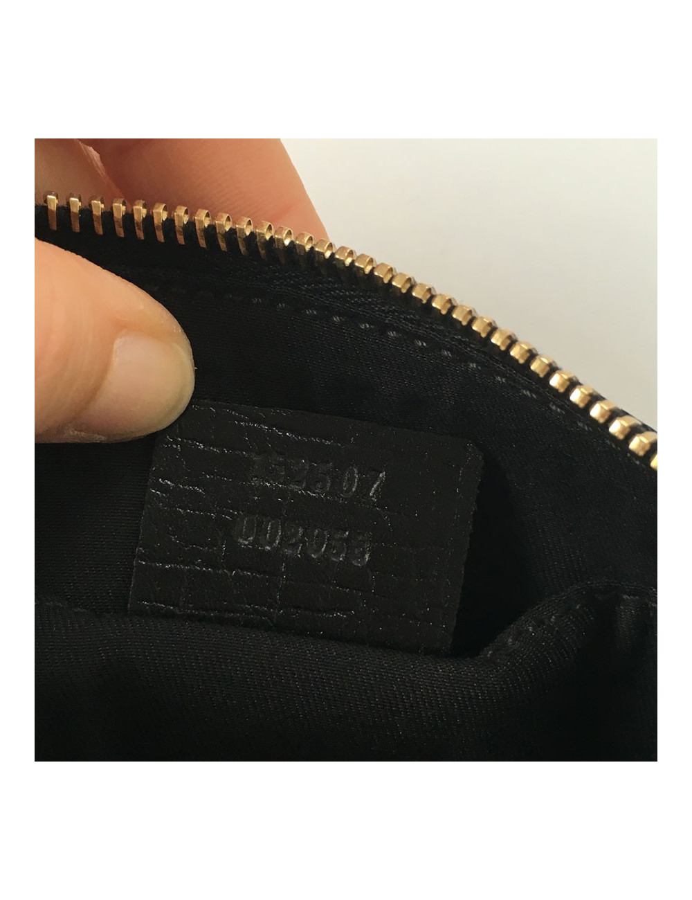 GUCCI wallet zip black monogram fabric