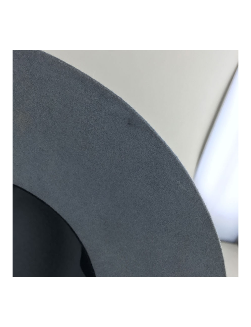 Feutre Virginie MAISON MICHEL taille S gris gros grain bordeaux