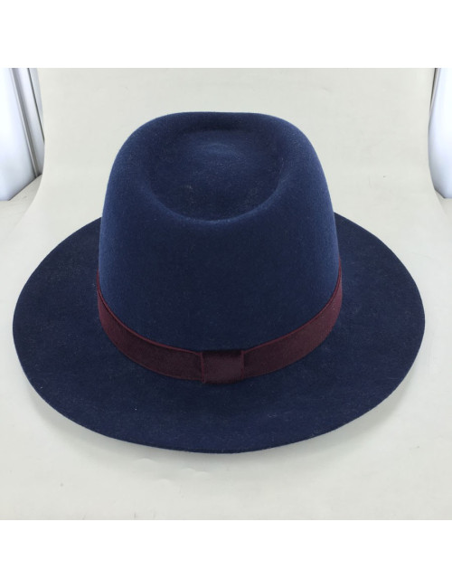 Felt Henrietta Maison MICHEL Blue Burgundy grosgrain