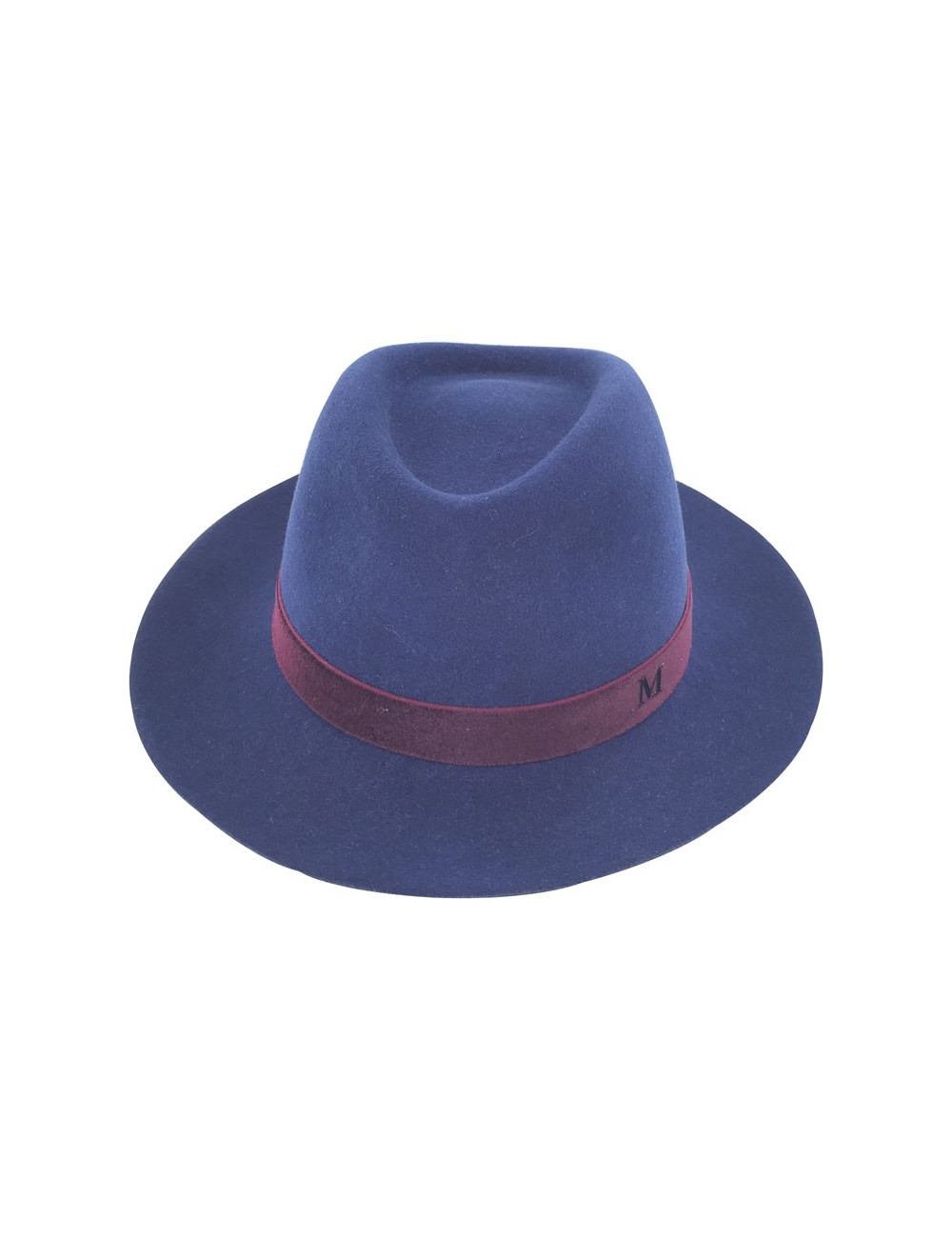 Felt Henrietta Maison MICHEL Blue Burgundy grosgrain