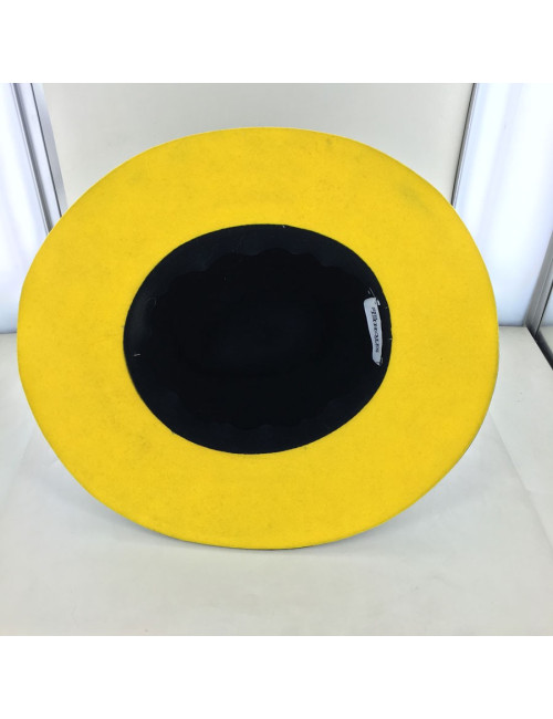 Feutre Virginie MAISON MICHEL bicolore noir et jaune