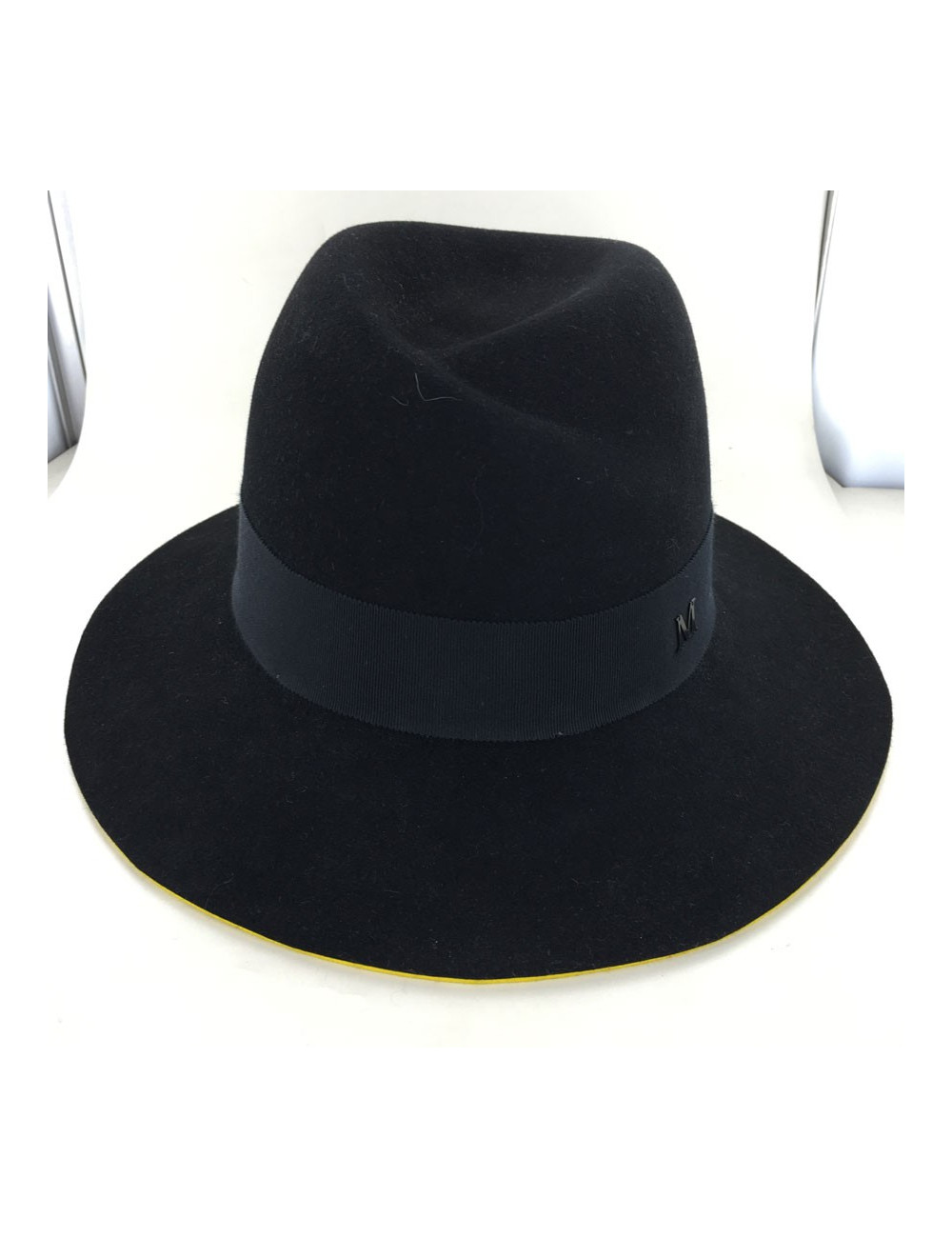 Felt Virginia MAISON MICHEL two-tone black and yellow