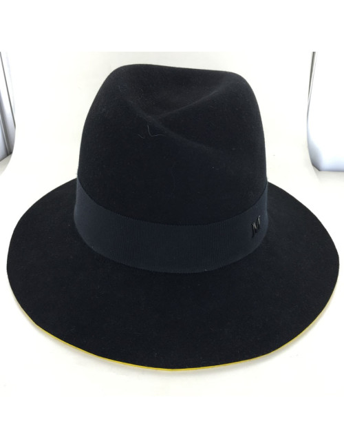 Felt Virginia MAISON MICHEL two-tone black and yellow