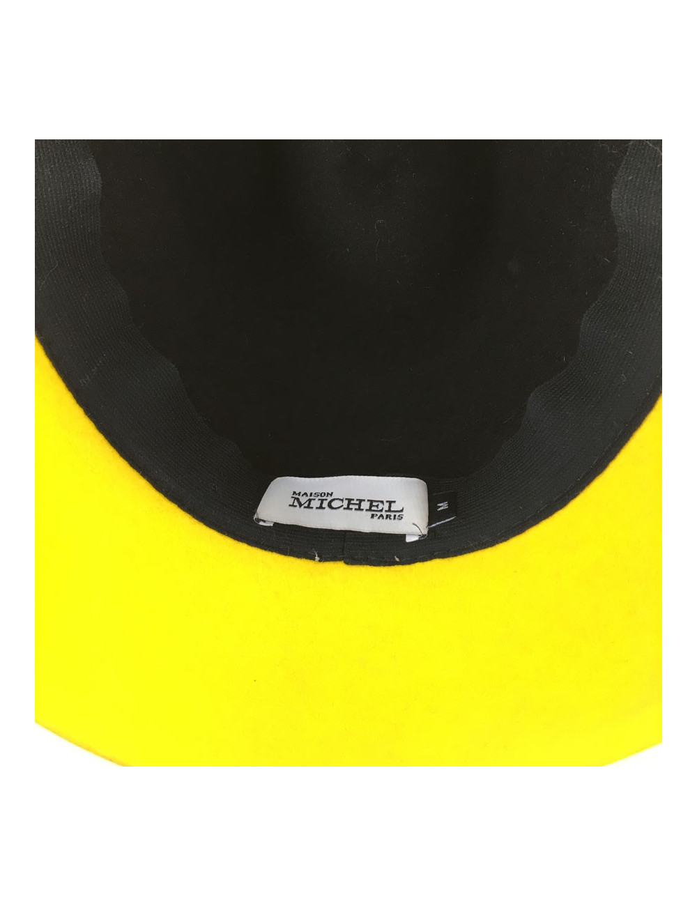 Felt Virginia MAISON MICHEL two-tone black and yellow