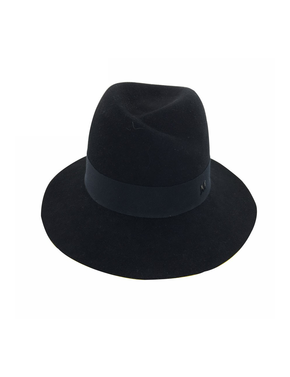 Feutre Virginie MAISON MICHEL bicolore noir et jaune