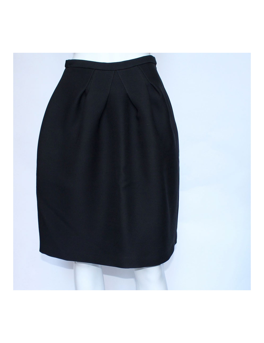 CHRISTIAN DIOR skirt in Black wool crepe