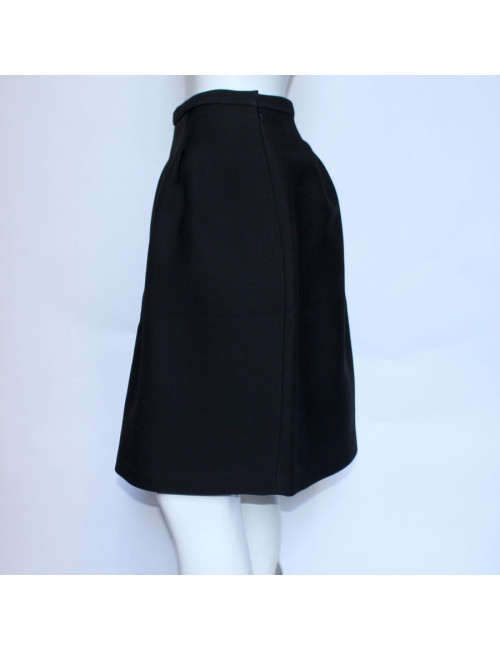 CHRISTIAN DIOR skirt in Black wool crepe