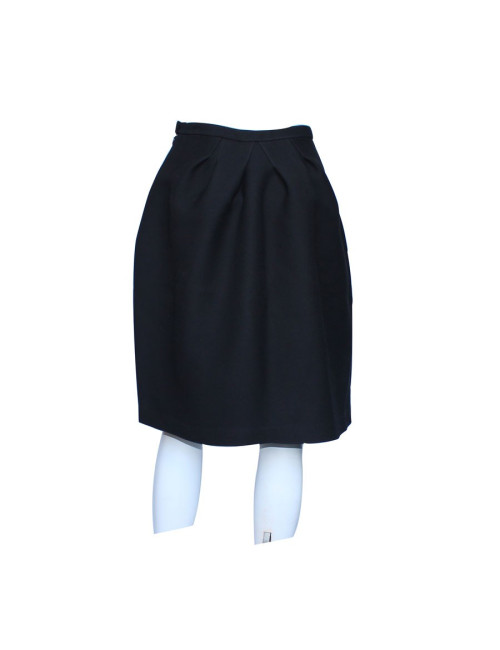 CHRISTIAN DIOR skirt in Black wool crepe