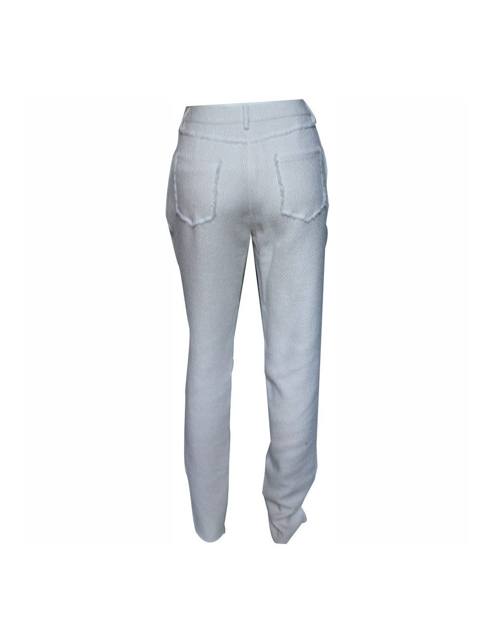Cotton white and beige pants CHANEL T40