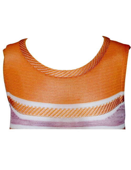 Robe MISSONI T 40 orange et mauve d'Été 