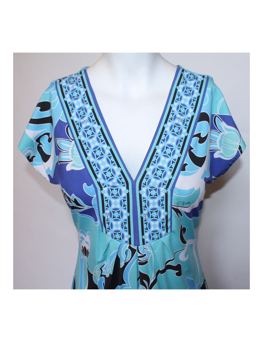 Robe EMILIO PUCCI T 38 bleue