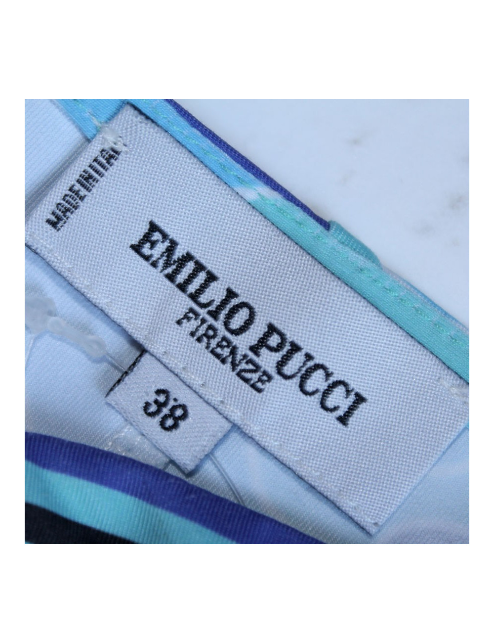Robe EMILIO PUCCI T 38 bleue