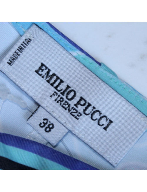 Robe EMILIO PUCCI T 38 bleue