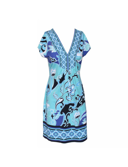 Robe EMILIO PUCCI T 38 bleue
