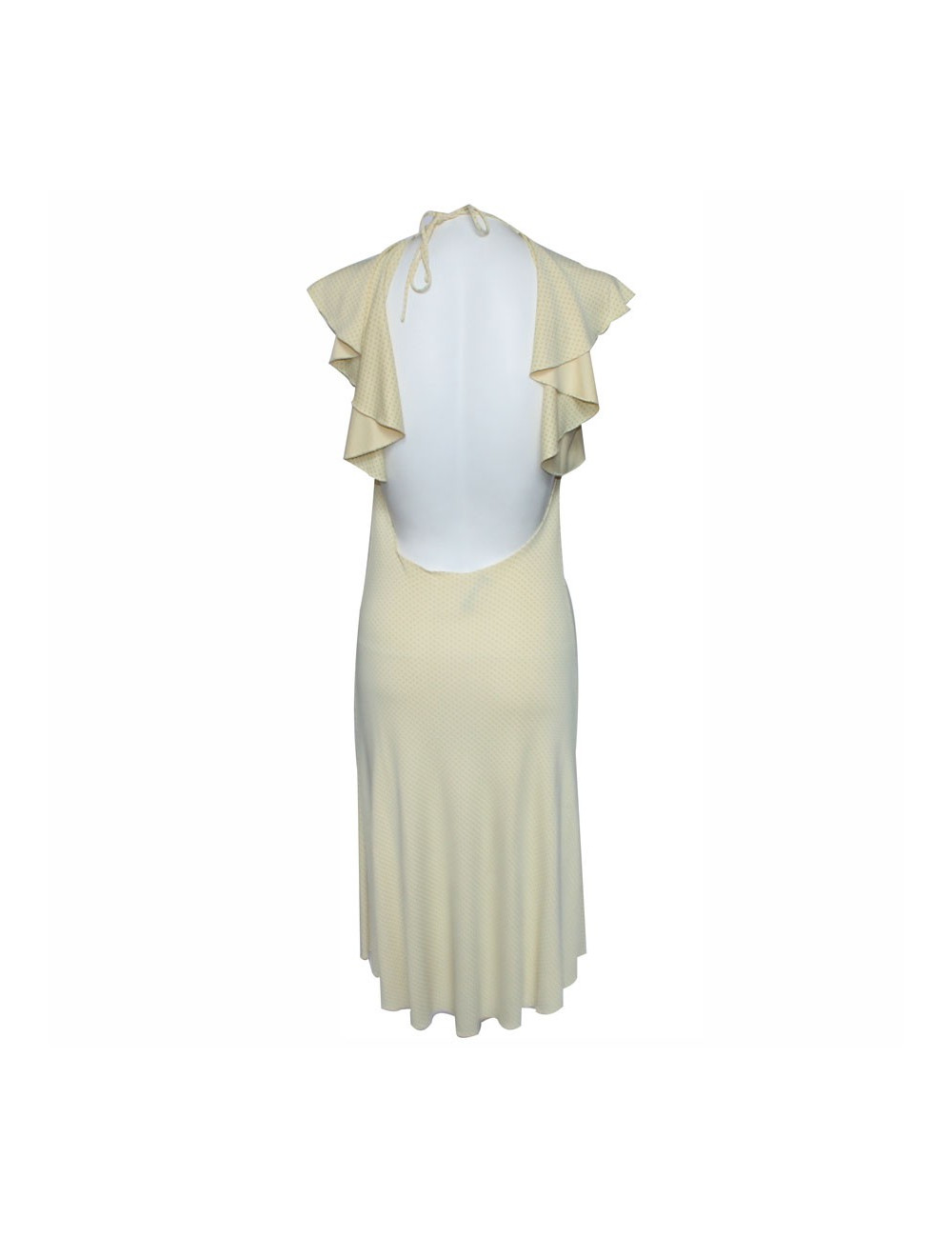 Robe CHLOE  t     jaune et coeurs verts