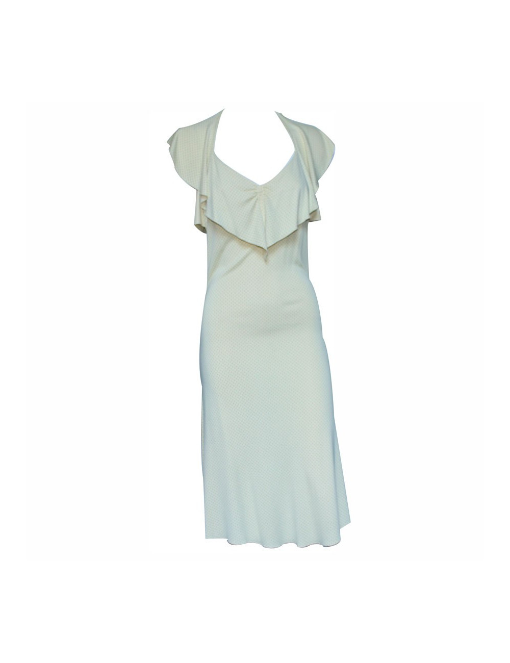 Robe CHLOE  t     jaune et coeurs verts