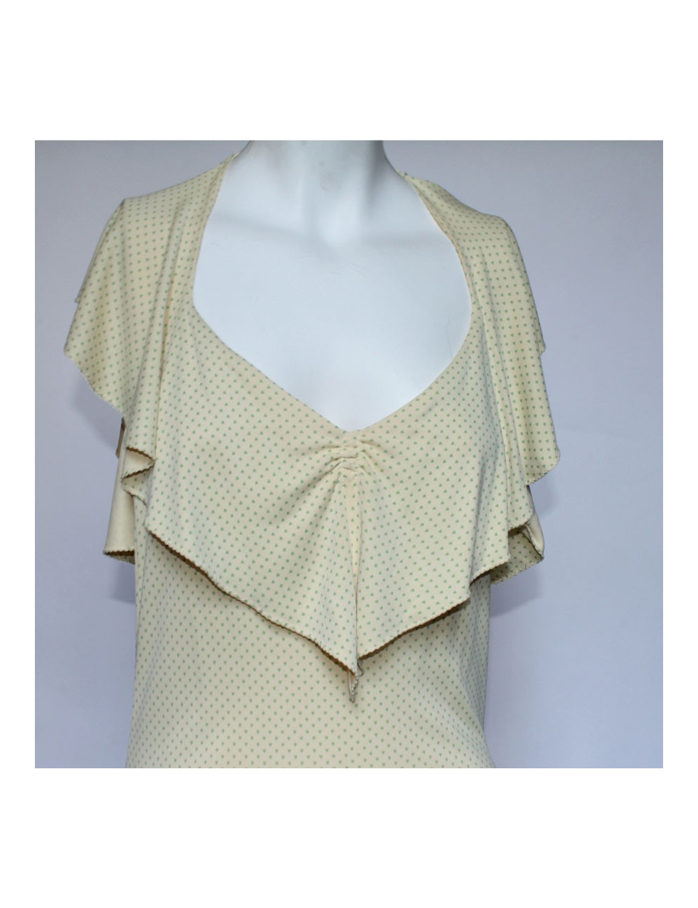 CHLOE dress yellow and green hearts