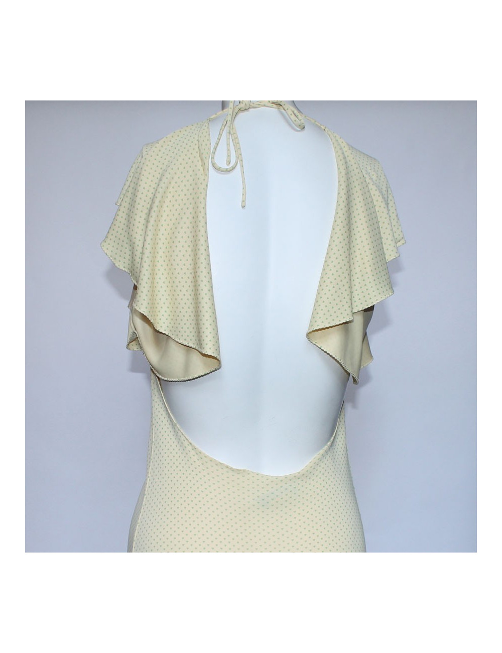 Robe CHLOE  t     jaune et coeurs verts