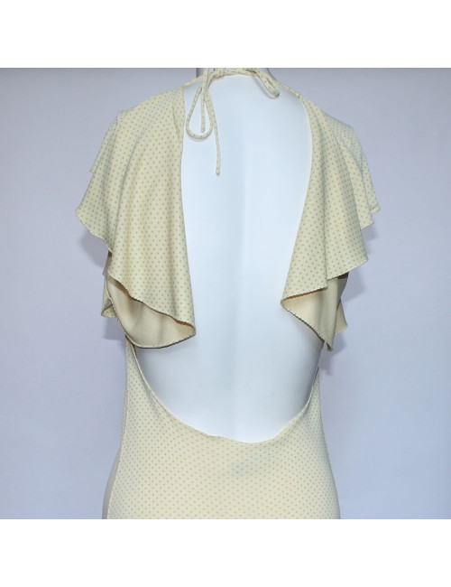 Robe CHLOE  t     jaune et coeurs verts