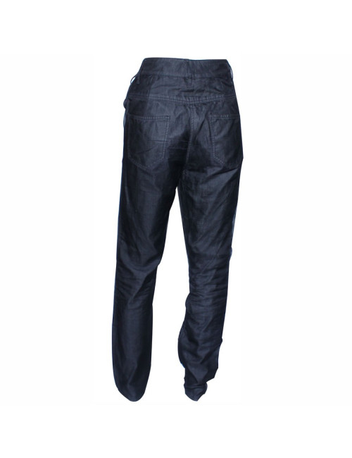 Pantalon CHANEL T 42 noir voile de soie