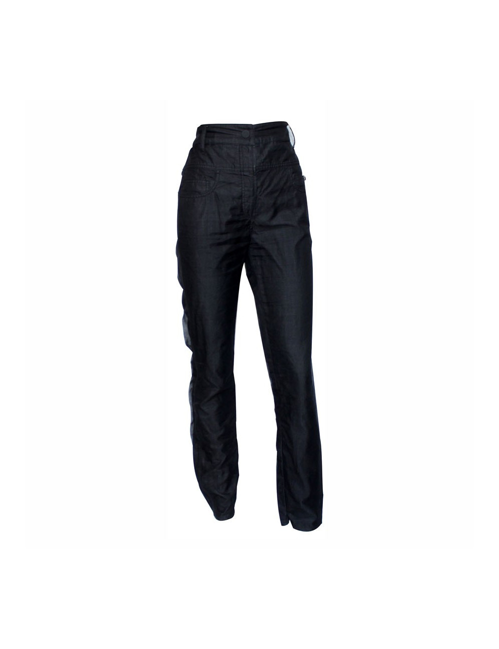 Pantalon CHANEL T 42 noir voile de soie