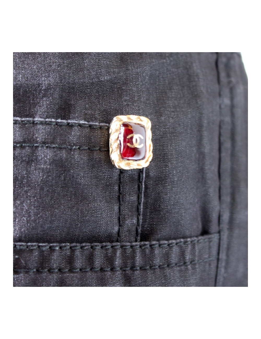 Black CHANEL T 42 pants veil of silk