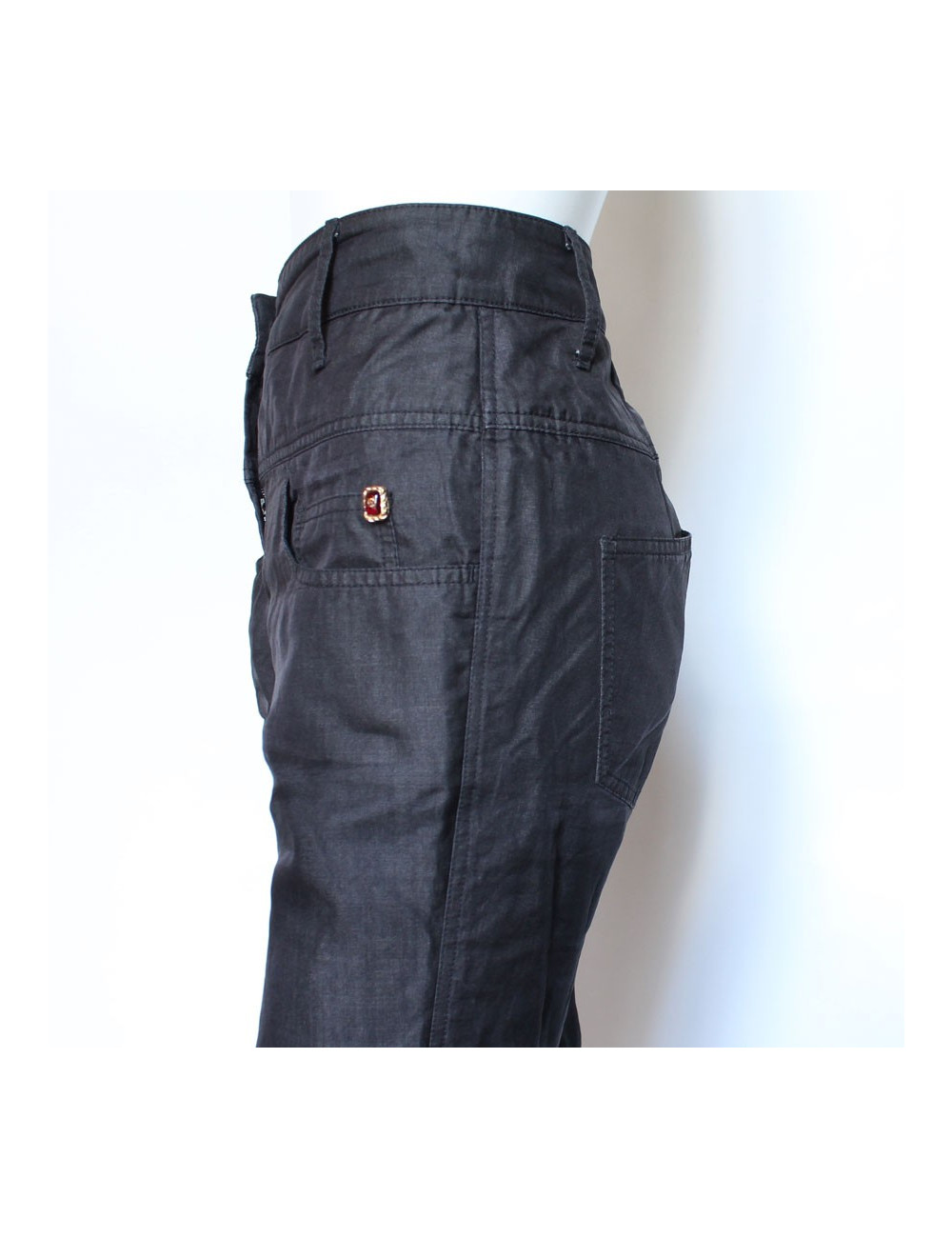 Black CHANEL T 42 pants veil of silk