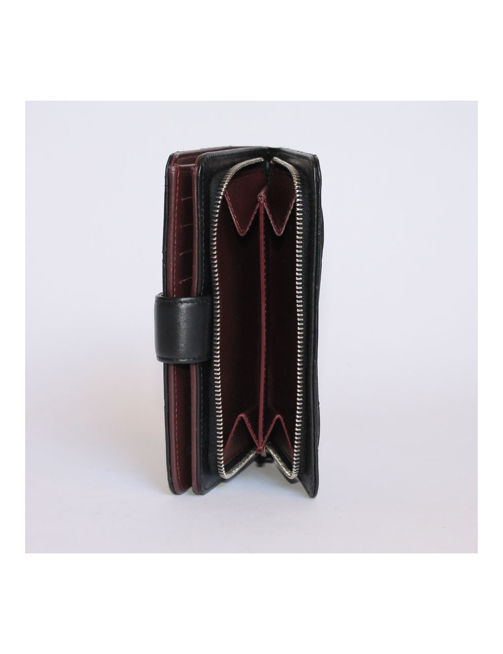 Portefeuille CHANEL cuir matelassé noir