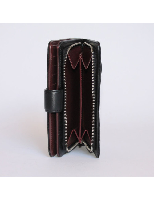 Portefeuille CHANEL cuir matelassé noir