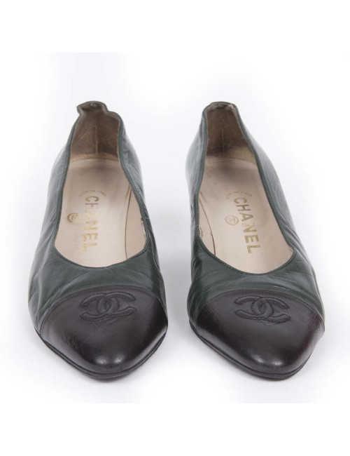 Escarpins CHANEL bicolores T,5
