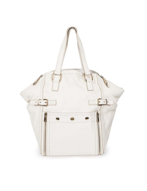 Sac 'Downtown' SAINT LAURENT cuir grainé beige