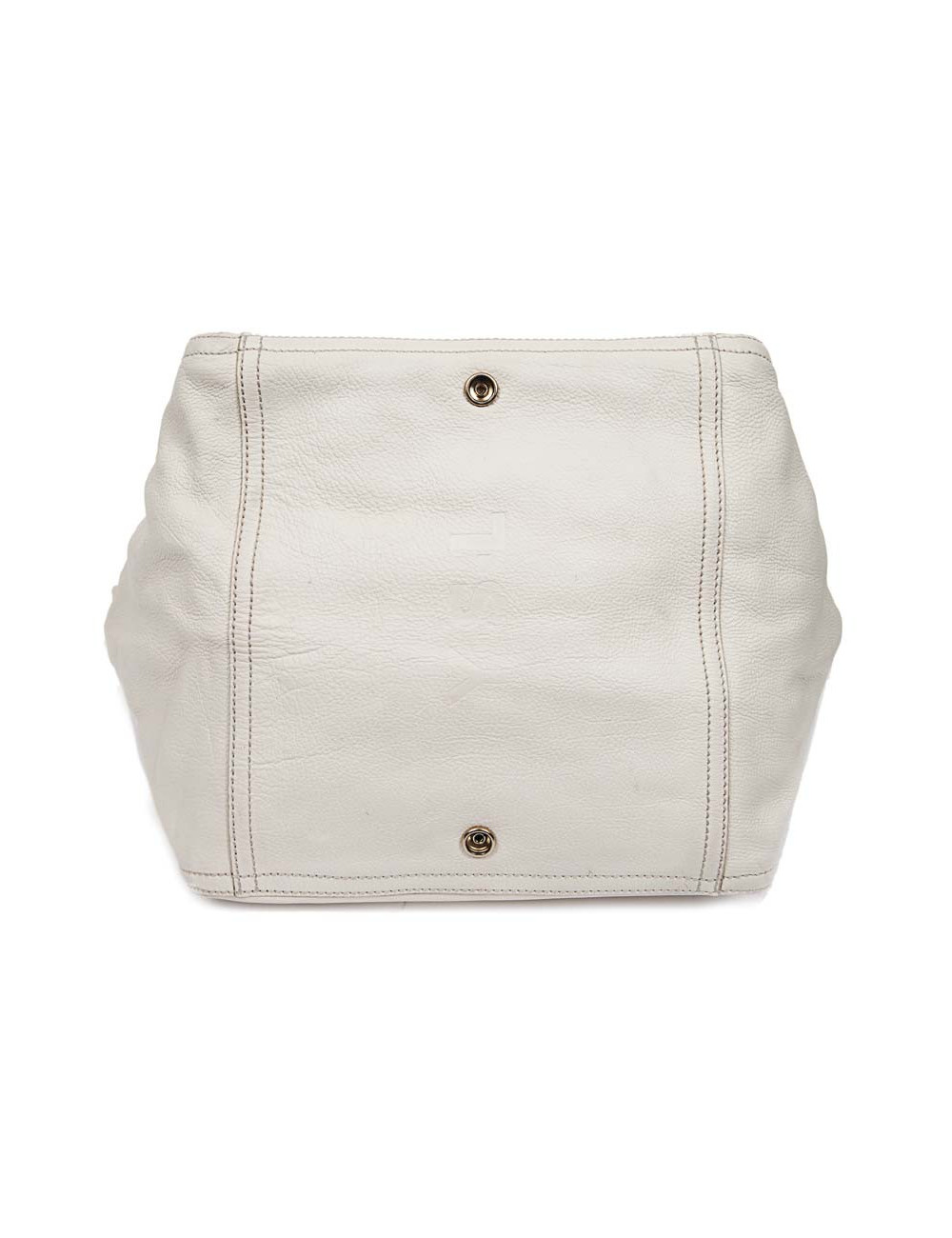 YVES SAINT LAURENT 'Downtown' bag in beige grained leather 