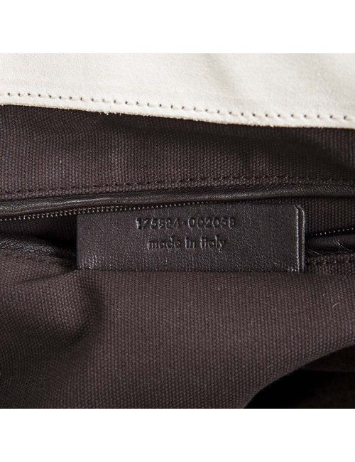 YVES SAINT LAURENT 'Downtown' bag in beige grained leather 