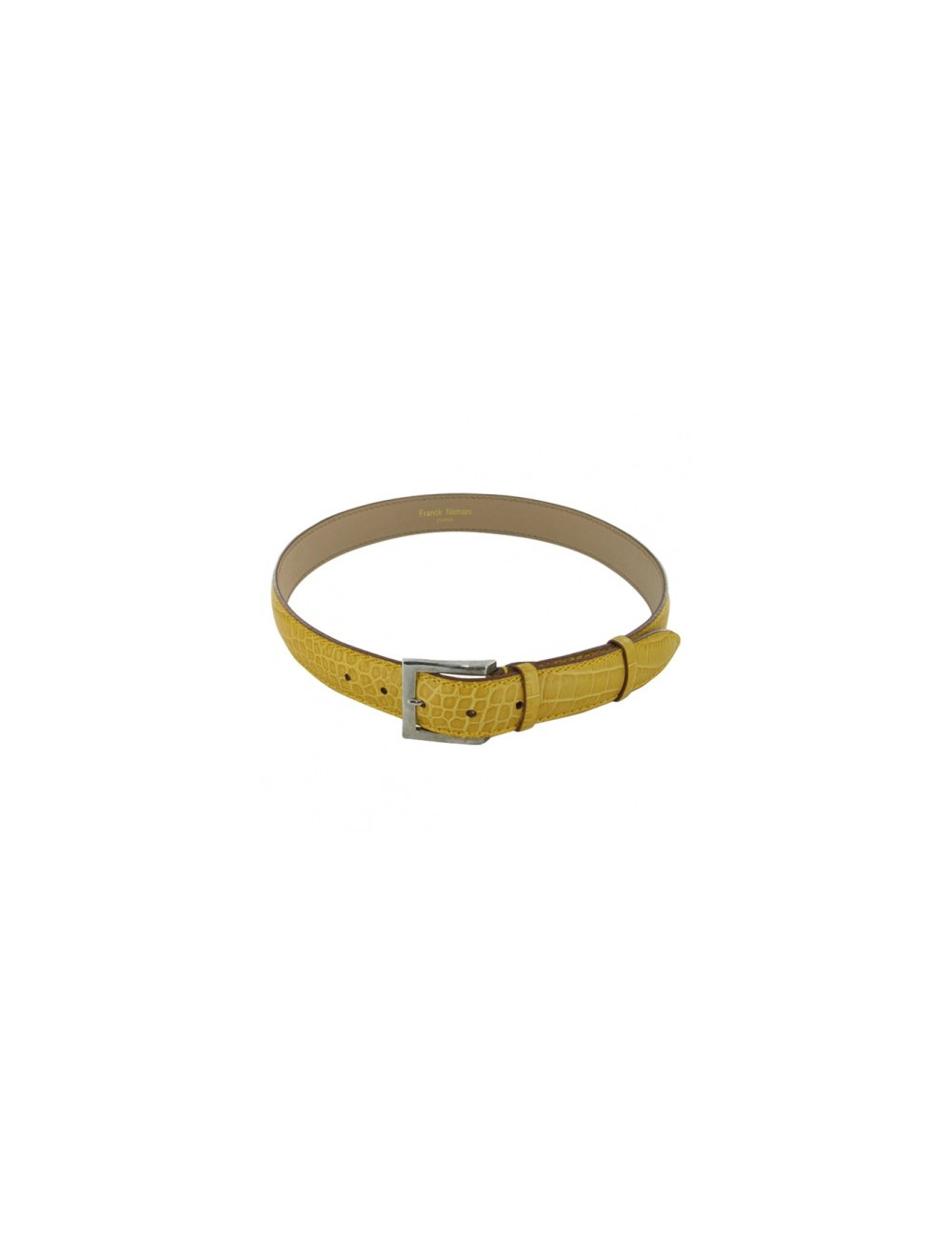 Ceinture cuir jaune FRANCK NAMANI