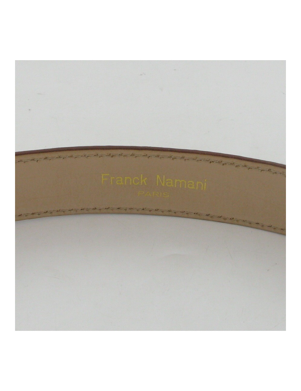 Ceinture cuir jaune FRANCK NAMANI